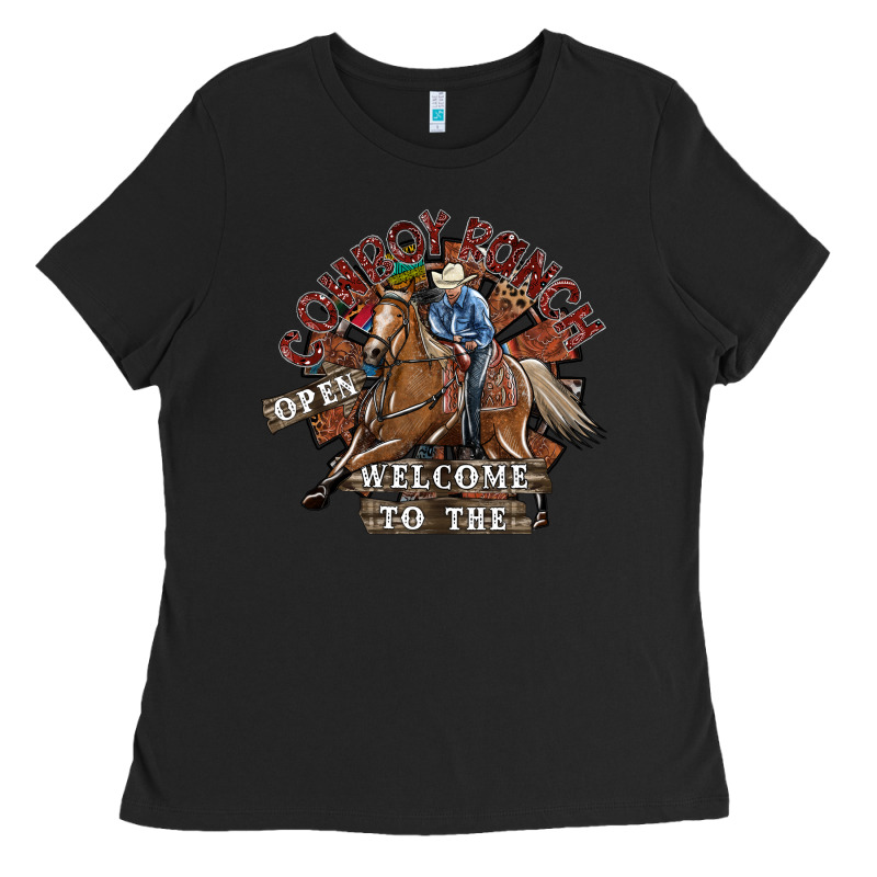Cowboy Ranch Ladies Tee by SublimationCraftShop | Teevron