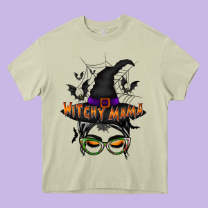 Withcy Mama Heavy Core Tee Designed By Racoondesign