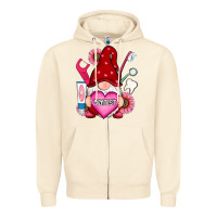 Sandshell valentines day dentist gnome Zipper Hoodie - RanaPortraitStore