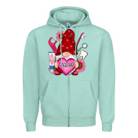 Seafoam valentines day dentist gnome Zipper Hoodie - RanaPortraitStore
