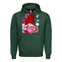 Sports Green valentines day dentist gnome Zipper Hoodie - RanaPortraitStore