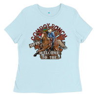 Baby Blue cowboy ranch Ladies Tee - SublimationCraftShop