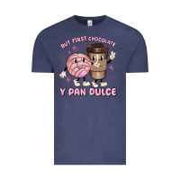 Vintage Denim but first chocolate y pan dulce Vintage Tee - MaliasSmallBusiness