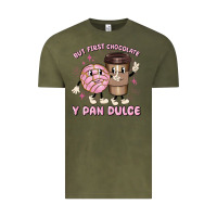 Vintage Olive but first chocolate y pan dulce Vintage Tee - MaliasSmallBusiness