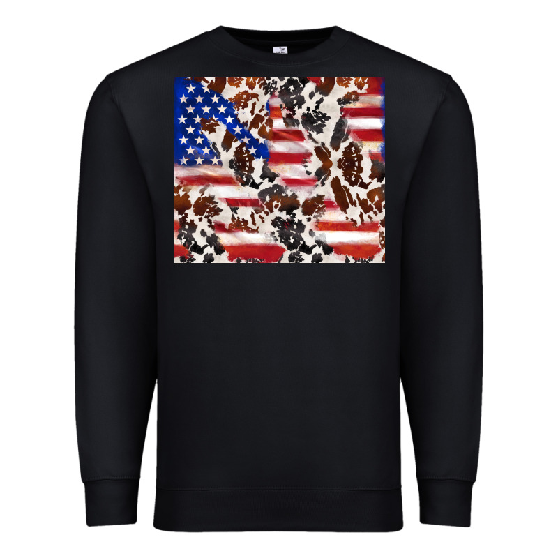 Cowhide Amerikan Flag Premium Sweatshirt by TumblerDesignByShophia | Teevron