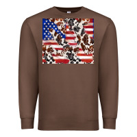 Chestnut cowhide amerikan flag Premium Sweatshirt - TumblerDesignByShophia