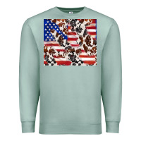 Seafoam cowhide amerikan flag Premium Sweatshirt - TumblerDesignByShophia