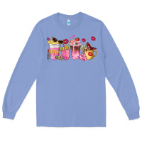Colony Blue boss lady coffee cups Long Sleeve Tee - NancyCooperArtShop