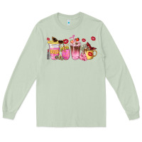 Matcha boss lady coffee cups Long Sleeve Tee - NancyCooperArtShop