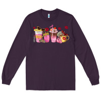 Plum boss lady coffee cups Long Sleeve Tee - NancyCooperArtShop