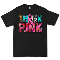 Black think pink cancer ribbon Premium Tee - AdoDesignShop