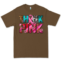 Cacao think pink cancer ribbon Premium Tee - AdoDesignShop