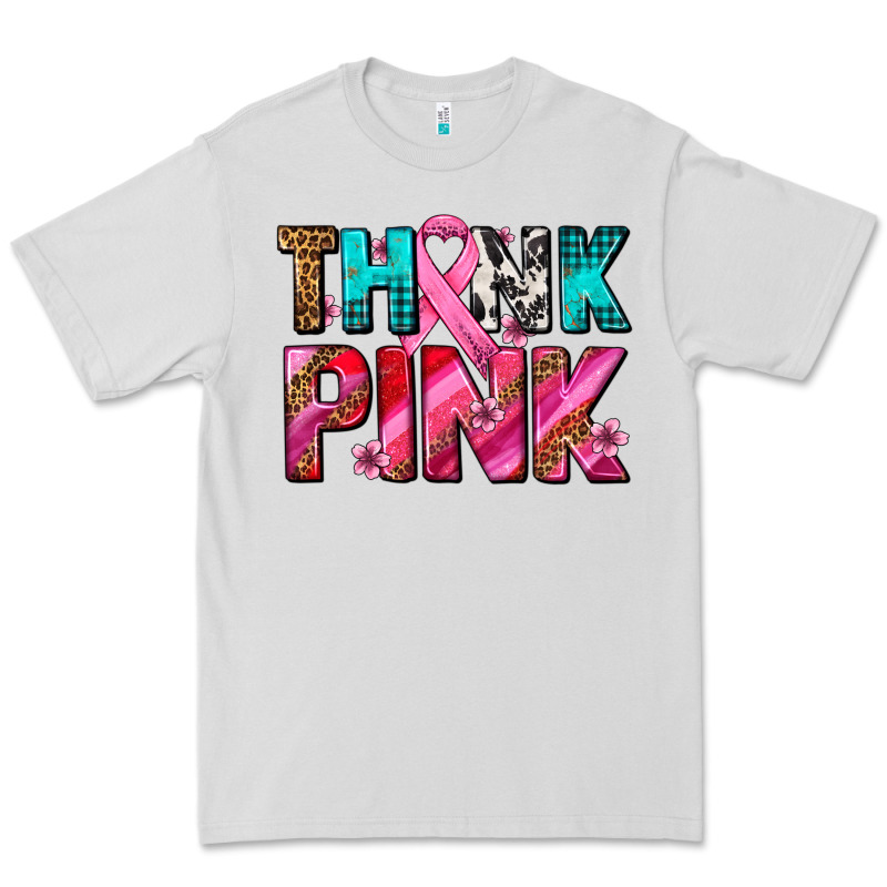 Think Pink Cancer Ribbon Premium Tee by AdoDesignShop | Teevron