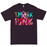 Plum think pink cancer ribbon Premium Tee - AdoDesignShop