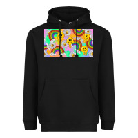 Black smile faces and rainbow and daisys Heavyweight Hoodie - TumblerDesignByShophia