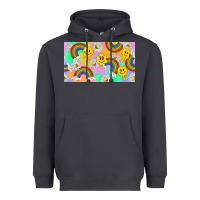 Smoke smile faces and rainbow and daisys Heavyweight Hoodie - TumblerDesignByShophia