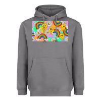 Storm smile faces and rainbow and daisys Heavyweight Hoodie - TumblerDesignByShophia
