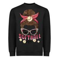 Black softball mom Heavyweight Sweatshirt - MaliasSmallBusiness