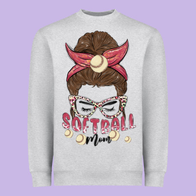 Softball Mom Heavyweight Sweatshirt Designed By Maliassmallbusiness