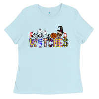Baby Blue Drink Up Witches Ladies Tee - CowhideDigitalArt