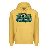 Antique Gold Wild about Soccer Premium Hoodie - HowdyJamesFarm
