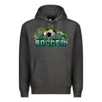 Charcoal Heather Wild about Soccer Premium Hoodie - HowdyJamesFarm