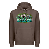 Coffee Wild about Soccer Premium Hoodie - HowdyJamesFarm