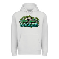 Dove Grey Wild about Soccer Premium Hoodie - HowdyJamesFarm
