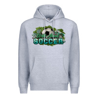 Heather Grey Wild about Soccer Premium Hoodie - HowdyJamesFarm