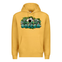 Mustard Wild about Soccer Premium Hoodie - HowdyJamesFarm