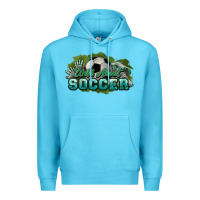 Ocean Blue Wild about Soccer Premium Hoodie - HowdyJamesFarm