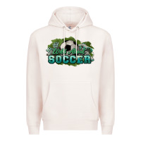 Pale Pink Wild about Soccer Premium Hoodie - HowdyJamesFarm