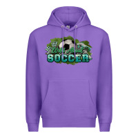 Purple Wild about Soccer Premium Hoodie - HowdyJamesFarm
