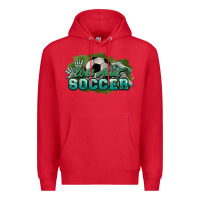 Red Wild about Soccer Premium Hoodie - HowdyJamesFarm