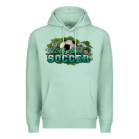 Seafoam Wild about Soccer Premium Hoodie - HowdyJamesFarm