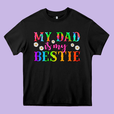 My Dad Is My Bestie Heavy Core Tee Designed By Hra Design Shop