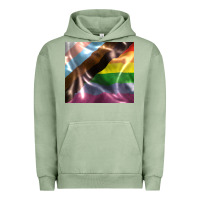 Pigment Oil Green Pride flag Urban Hoodie - FaDigitalArtStudio
