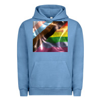 Pigment Pebble Blue Pride flag Urban Hoodie - FaDigitalArtStudio