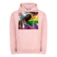 Pigment Salmon Pride flag Urban Hoodie - FaDigitalArtStudio