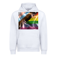 White Pride flag Urban Hoodie - FaDigitalArtStudio
