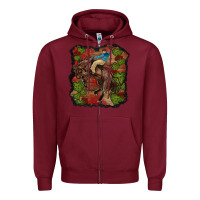 Burgundy valentines day cowboy cactus rose Zipper Hoodie - RanaPortraitStore