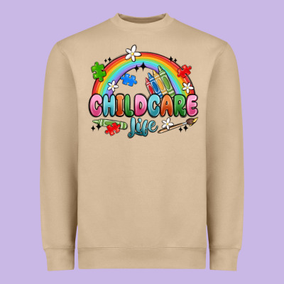 Childcare Life Heavyweight Sweatshirt Designed By Maliassmallbusiness