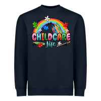 Navy childcare life Heavyweight Sweatshirt - MaliasSmallBusiness