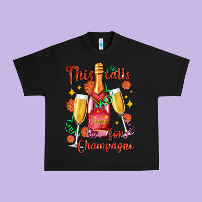 This Calls For Champagne Urban Heavy Tee Designed By Adodesignshop