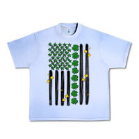 Grape Ice shamrock usa flag Urban Heavy Tee - MaliasSmallBusiness