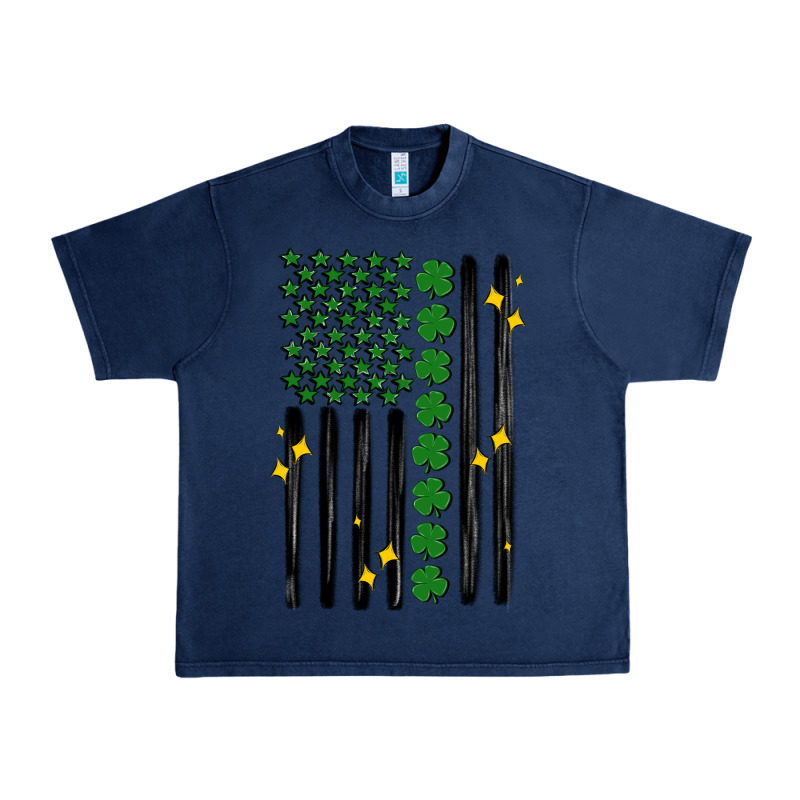 Shamrock Usa Flag Urban Heavy Tee by MaliasSmallBusiness | Teevron