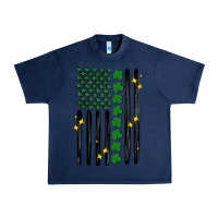 Navy shamrock usa flag Urban Heavy Tee - MaliasSmallBusiness