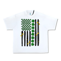 White shamrock usa flag Urban Heavy Tee - MaliasSmallBusiness