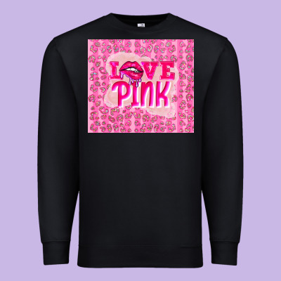 Love Pink Premium Sweatshirt Designed By Tumblerdesignbyshophia