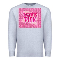 Heather Grey love pink Premium Sweatshirt - TumblerDesignByShophia
